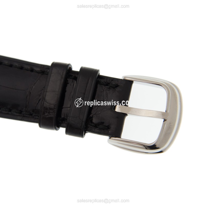 Franck Muller 7851 Replica - Automatic - Black Dial - Steel Case - Alligator Black Strap - View 4