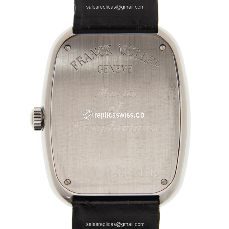 Franck Muller 3000 H SC DT R AC GALET - Automatic - Steel - Silver - Black Alligator Buckle - View 3
