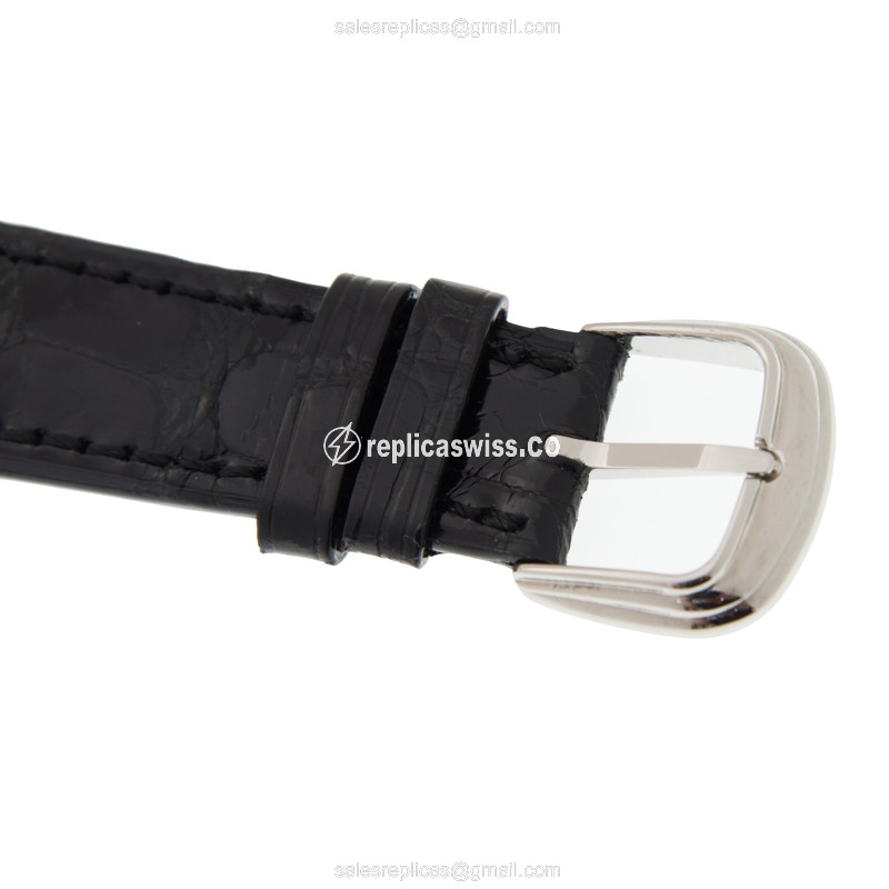 Franck Muller 7880 SC DT GOTH REL AC CINTREE CURVEX Auto Stainless Steel - White Dial, Black Alligator Buckle - View 4