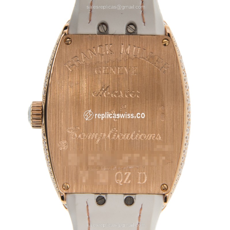 Franck Muller V 32 QZ D (5N.BC) VANGUARD Quartz 18kt Rose Gold & Diamonds - View 3