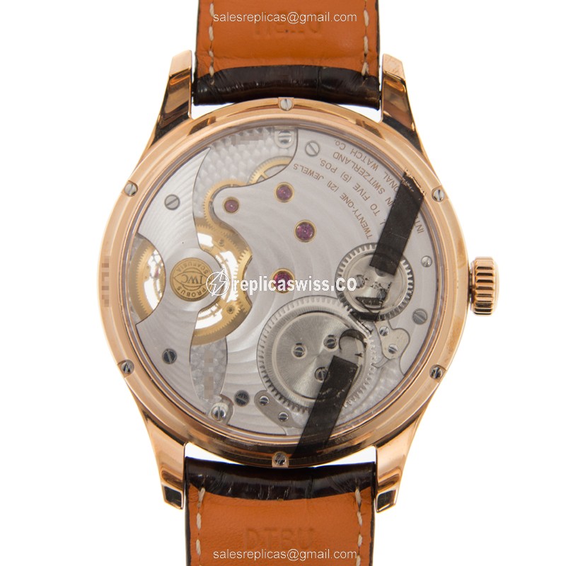 IWC Portuguese Replica - Manual Wind - Rose Gold - White - View 4