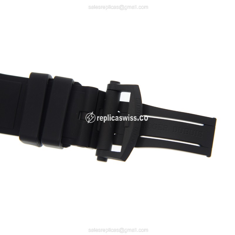 Roger Dubuis DBEX0510 EXCALIBUR - Automatic Titanium - Black Dial - Black Rubber - Buckle - View 4