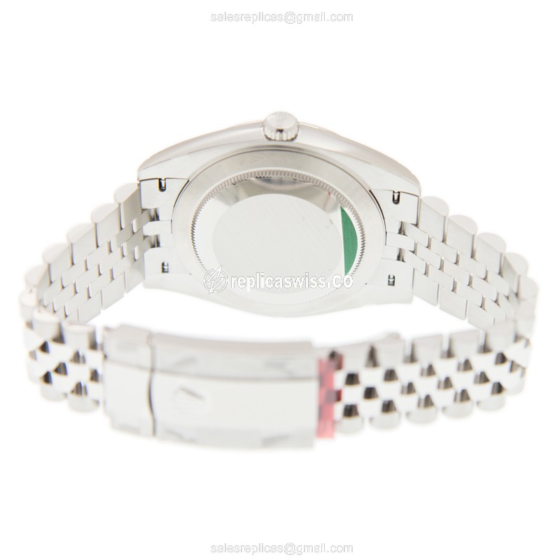 Rolex Datejust Replica - Automatic - 18kt White Gold/Steel Case - White Dial, Steel Clasp - View 4