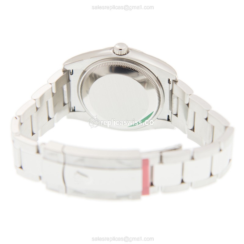 Rolex Datejust Replica - Automatic - 18kt White Gold - Steel Case, Silver Dial - View 4
