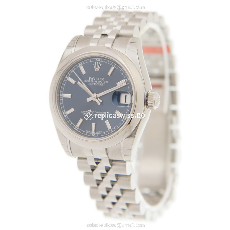 Rolex Datejust Lady Replica - Automatic, Steel Case, Blue Dial, Steel Strap - View 3