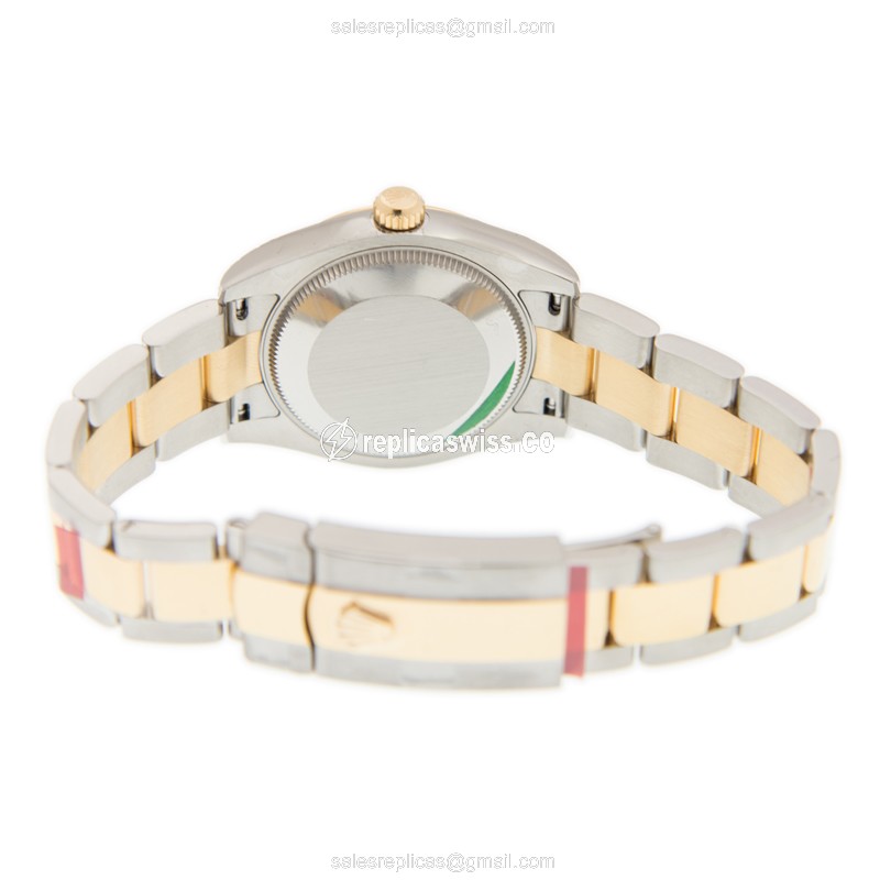 Rolex Datejust Replica - Automatic - White Dial - Gold Clasp - Gold Strap - View 4