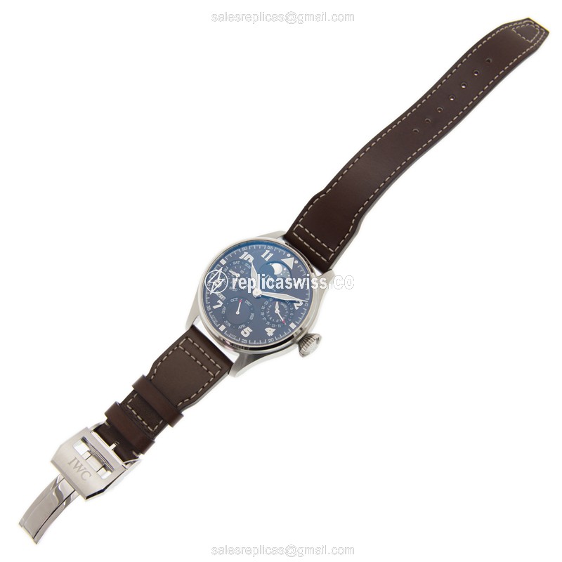 IWC IW503801 PILOTS Replica - Automatic - Brown Dial - Steel Case - Brown Cowhide Strap - View 2