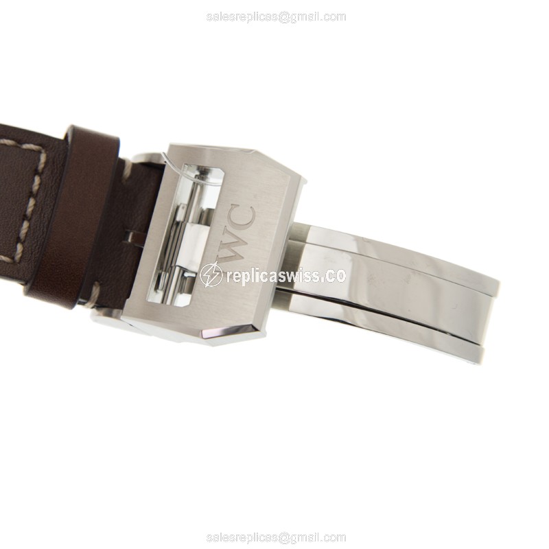 IWC IW503801 PILOTS Replica - Automatic - Brown Dial - Steel Case - Brown Cowhide Strap - View 4