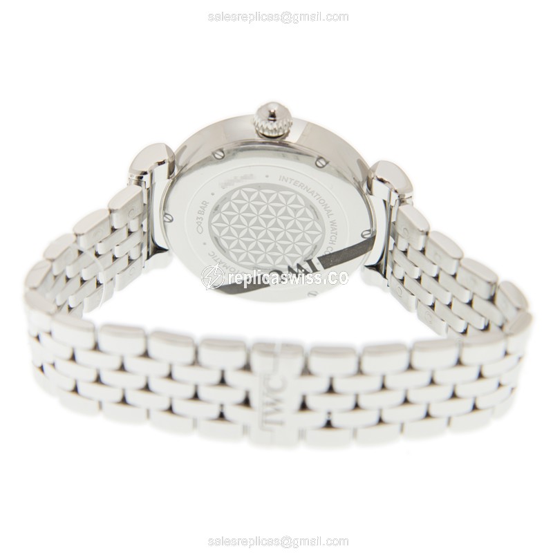 IWC Replica DA VINCI - Automatic - Steel Case - White Dial - Silver Steel Strap - View 4