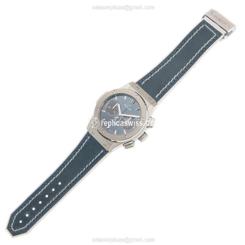 Hublot Classic Fusion Replica - Automatic - Blue Dial - Steel Case - Sapphire Crystal - View 2