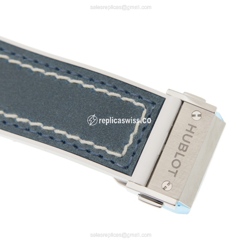 Hublot Classic Fusion Replica - Automatic - Blue Dial - Steel Case - Sapphire Crystal - View 4
