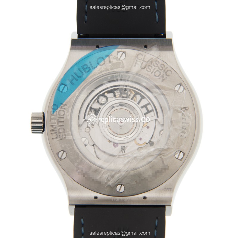 Hublot Classic Fusion Replica - Automatic - Blue Steel Case - Blue Dial - Blue Strap - View 3