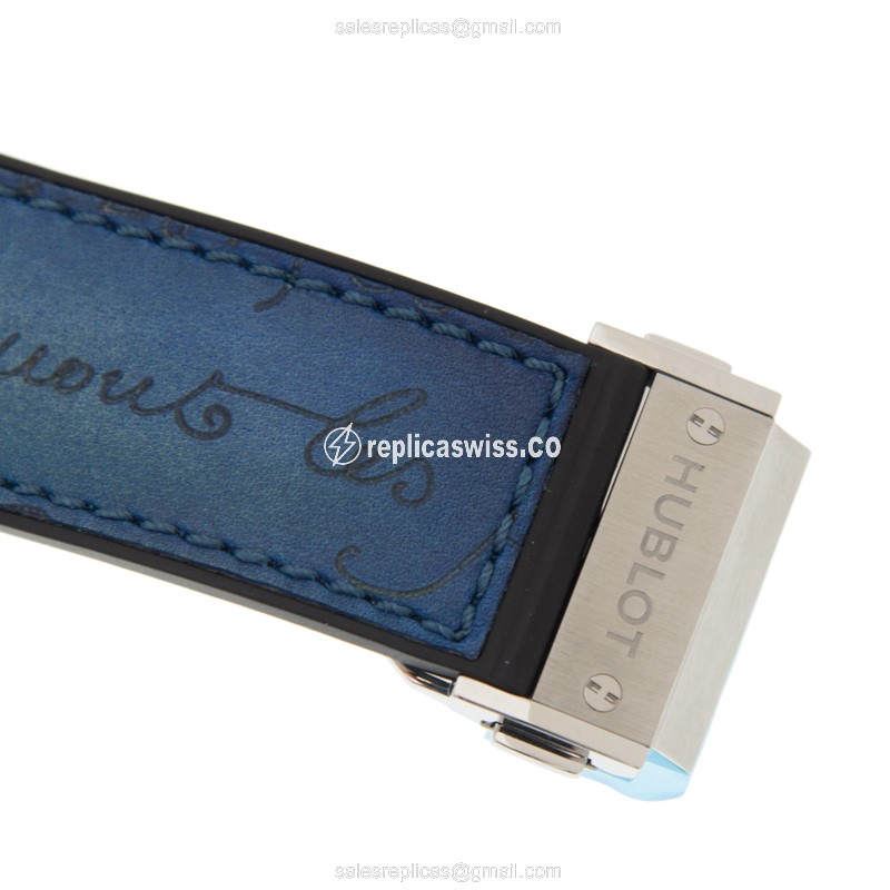 Hublot Classic Fusion Replica - Automatic - Blue Steel Case - Blue Dial - Blue Strap - View 4