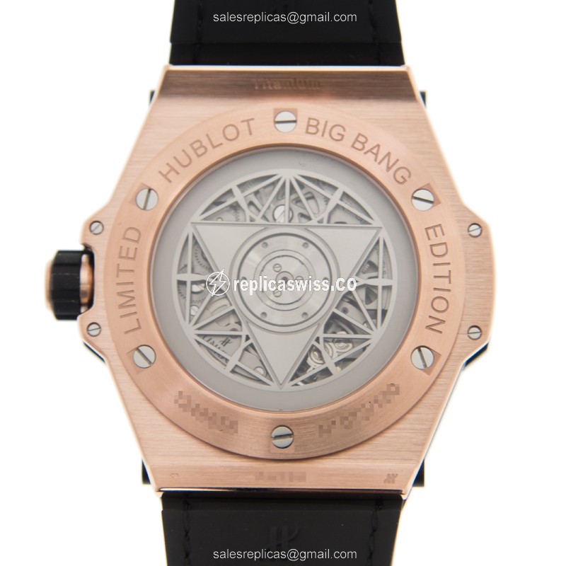 Hublot Big Bang Replica - Automatic - Rose Gold - Black Dial - View 3