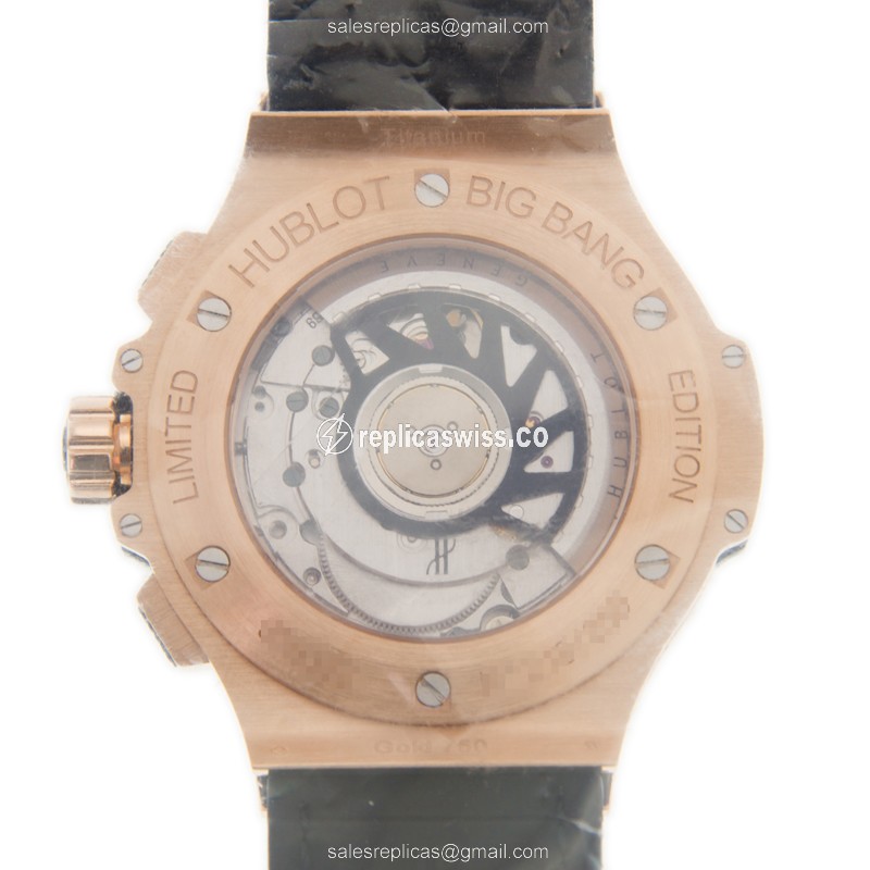 Hublot BIG BANG 341.PX.7610.NR.1976 - Automatic 18kt Rose Gold - Brown Dial & Leather Strap - View 3