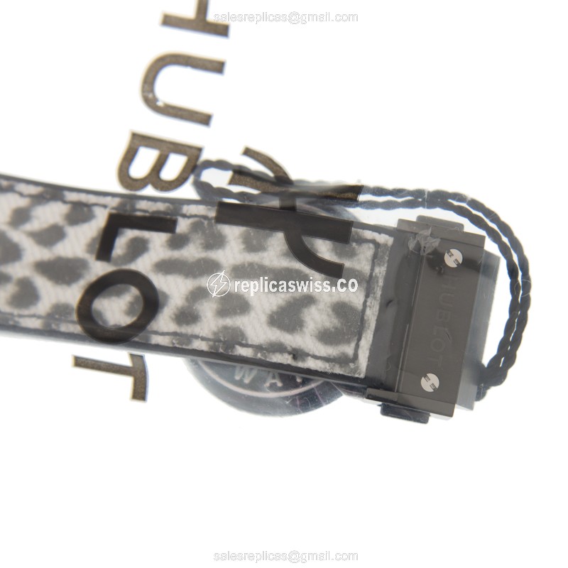 Hublot Big Bang Replica - Automatic - Steel Case - White Dial - White Cowhide Strap - View 4