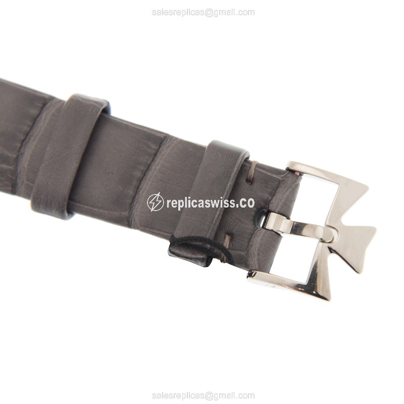 Vacheron Constantin 83570/000G-9916 Trad. - Manual - 18kt White Gold - Diamond Dial - Grey Alligator Buckle - View 4