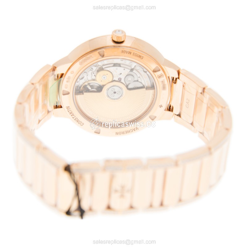 Vacheron Constantin 86615/CA2R-9839 PATRIMONY TRADITIONELLE Automatic 18kt Rose Gold & Diamonds - View 4