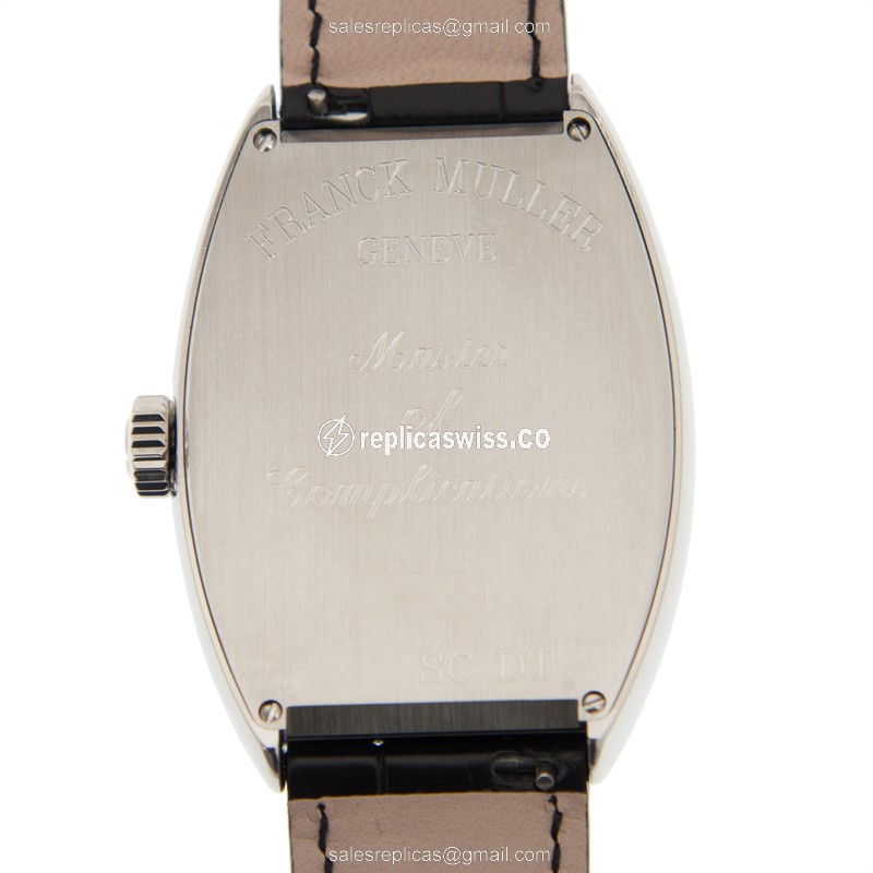 Franck Muller 7851 SC DT Replica - Automatic - Black Dial - Alligator Black Strap - View 3