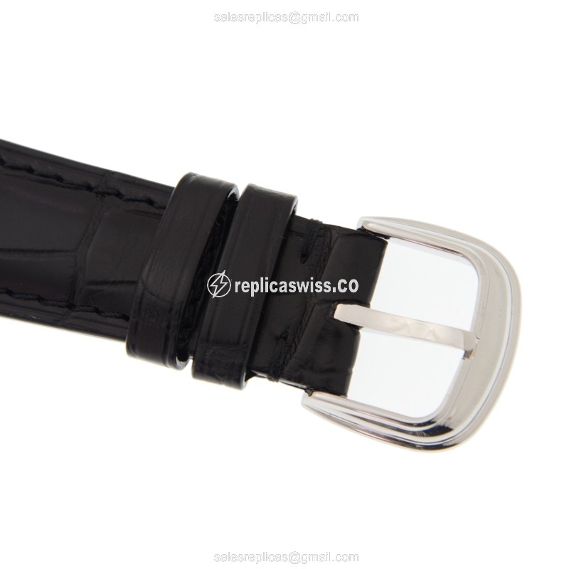 Franck Muller 7851 SC DT Replica - Automatic - Black Dial - Alligator Black Strap - View 4