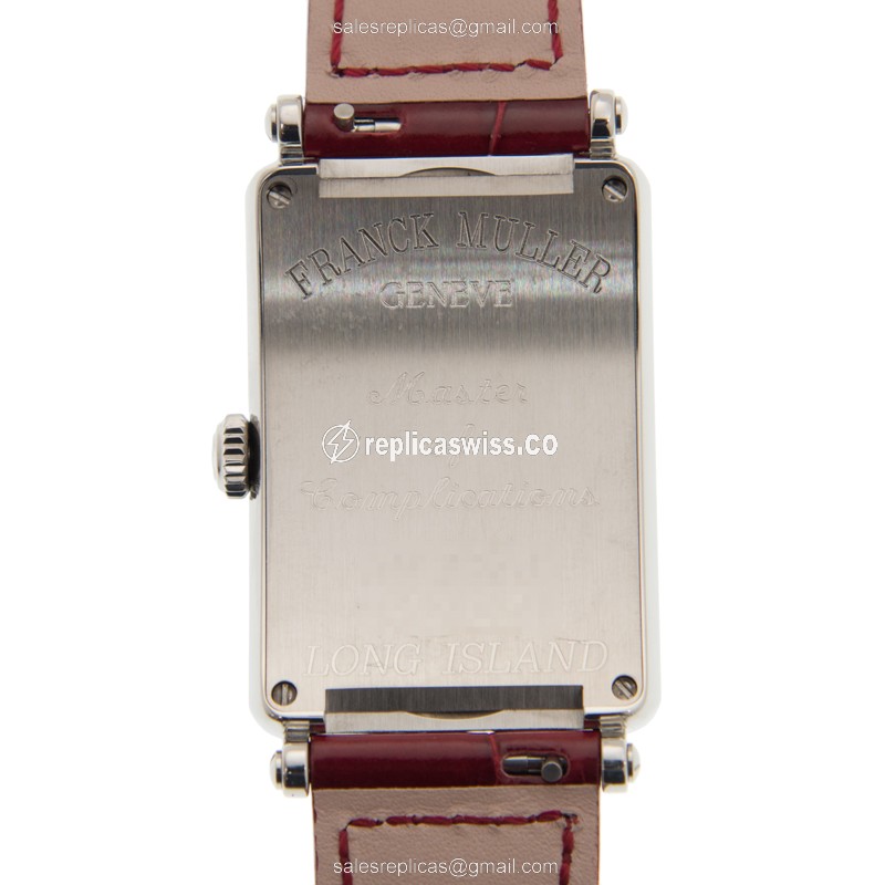 Franck Muller 952 QZ Replica - Quartz | Stainless Steel | Red Dial | Red Alligator Strap - View 3