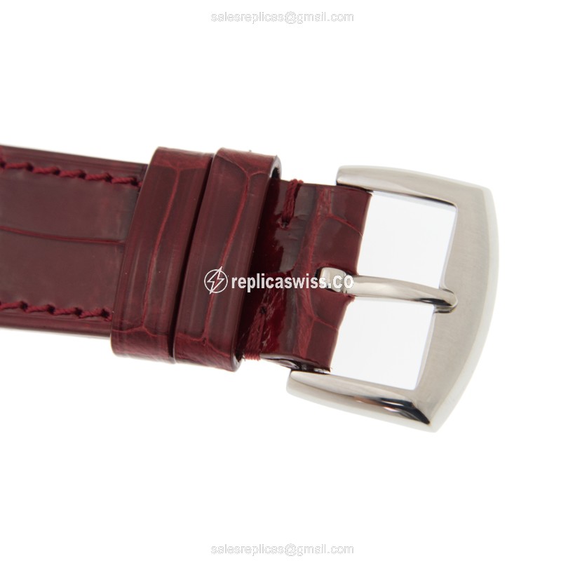 Franck Muller 952 QZ Replica - Quartz | Stainless Steel | Red Dial | Red Alligator Strap - View 4