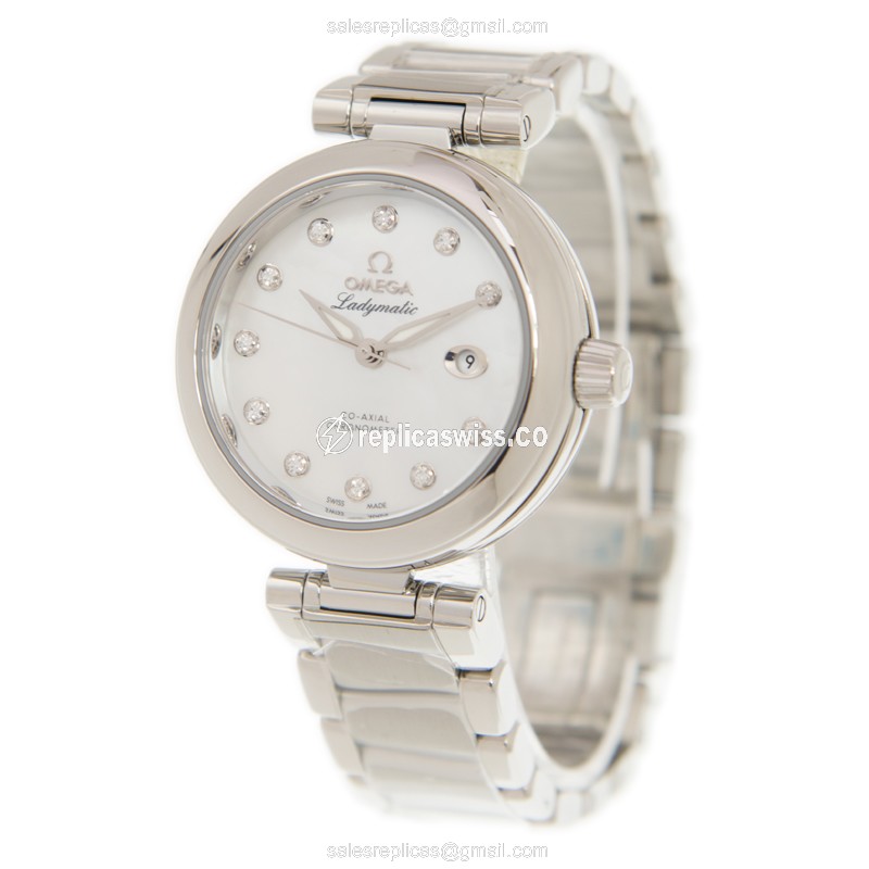 Omega DE VILLE Replica - Automatic - Steel Case - White Dial - Silver Strap - View 2