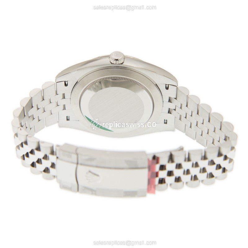 Rolex Datejust Replica - Automatic - White Gold & Steel - Blue Dial - View 4