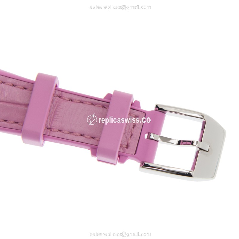 Franck Muller V29 SC AT FO - Automatic - Stainless Steel - White Dial - Pink Alligator Strap - View 4