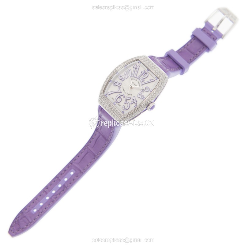 Franck Muller Vanguard Watch - Automatic - Diamonds - White - View 2