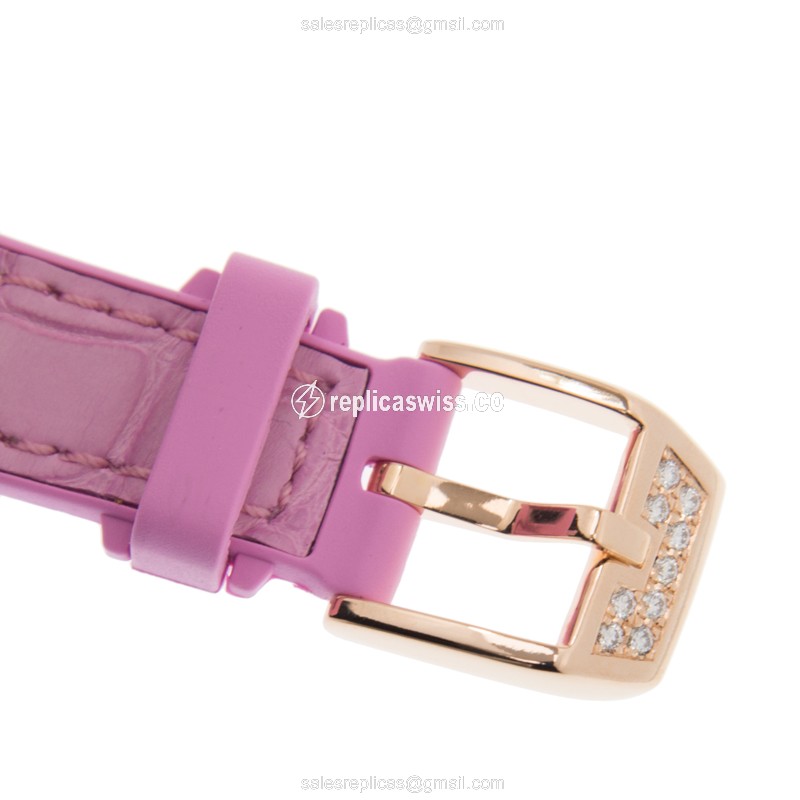 Franck Muller V 29 QZ D 5N.RS Vanguard Quartz 18kt Rose Gold & Diamonds - Quartz - Rose Gold Case - White Dial - Buckle Clasp - View 4