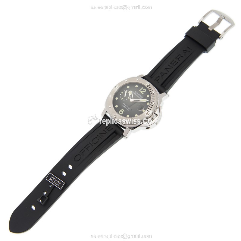 Panerai PAM01024 Luminor - Automatic - Steel - Black - Rubber Strap - Buckle Clasp - View 2