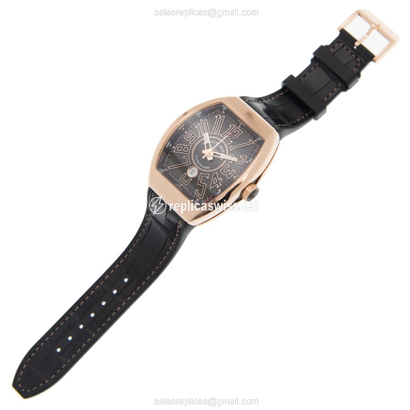 Franck Muller Vanguard Watch - Automatic - Rose Gold - Black - View 2