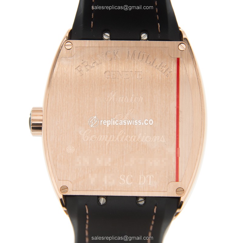 Franck Muller Vanguard Watch - Automatic - Rose Gold - Black - View 3