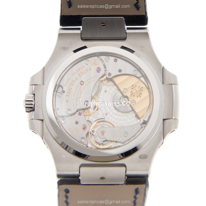 Patek Philippe 5724G-001 Replica - Automatic - 18kt White Gold - Blue Dial - Diamond Accents - View 3