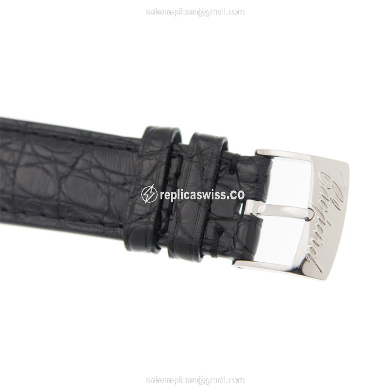 Chopard Imperiale Quartz - Diamond Case - White Dial - Black Alligator Buckle - View 4