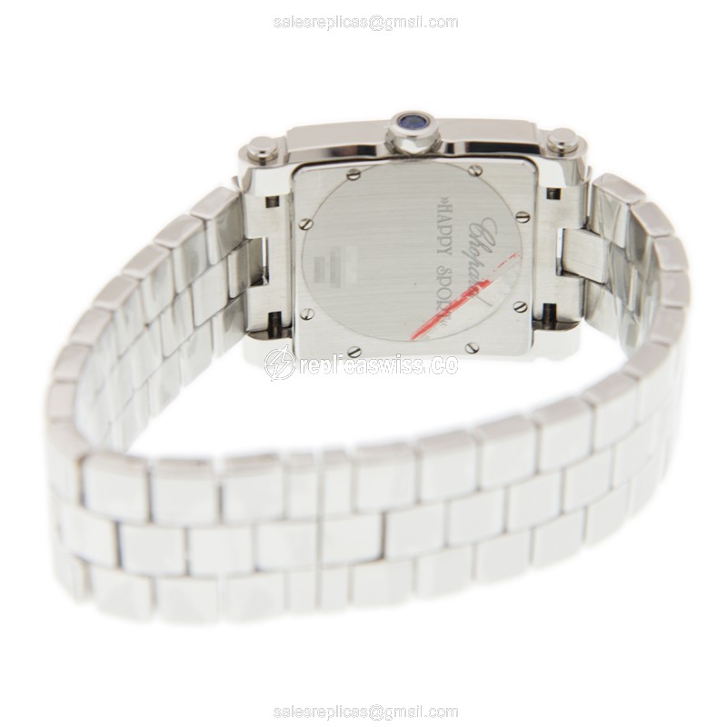 Chopard Happy Sport Quartz - Stainless Steel Case - White Dial - Silver Steel Strap - View 4