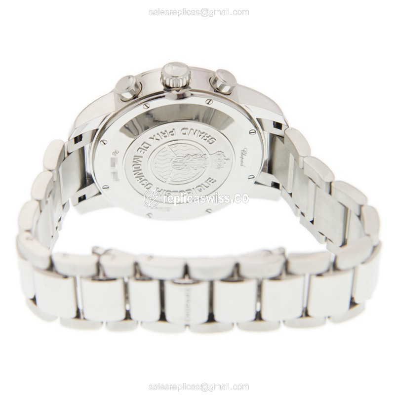 Chopard Mille Miglia Replica - Quartz - Steel Case - Black Dial - Silver Steel Band - View 4