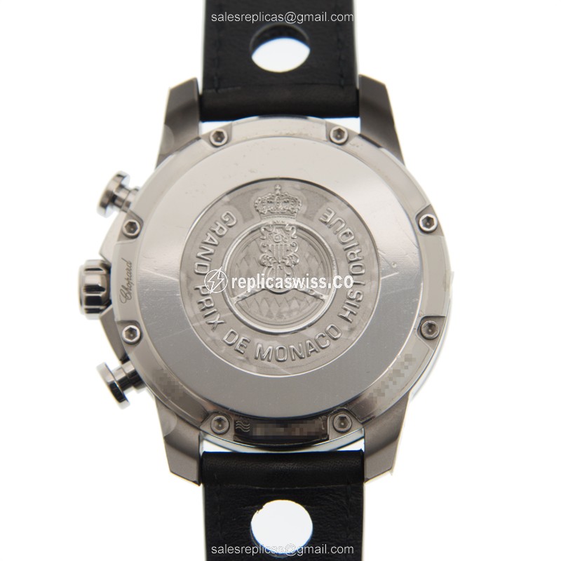 Chopard 168570-3001 Replica - Automatic - White Dial - Steel Case - Black Leather Strap - View 3