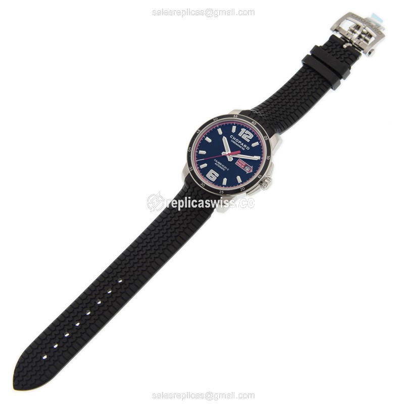 Chopard Mille Miglia Replica - Automatic - Steel Case - Black Dial - Rubber Strap - View 2
