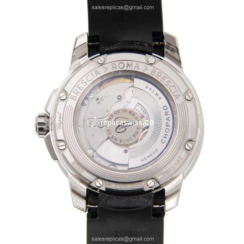 Chopard Mille Miglia Replica - Automatic - Steel Case - Black Dial - Rubber Strap - View 3