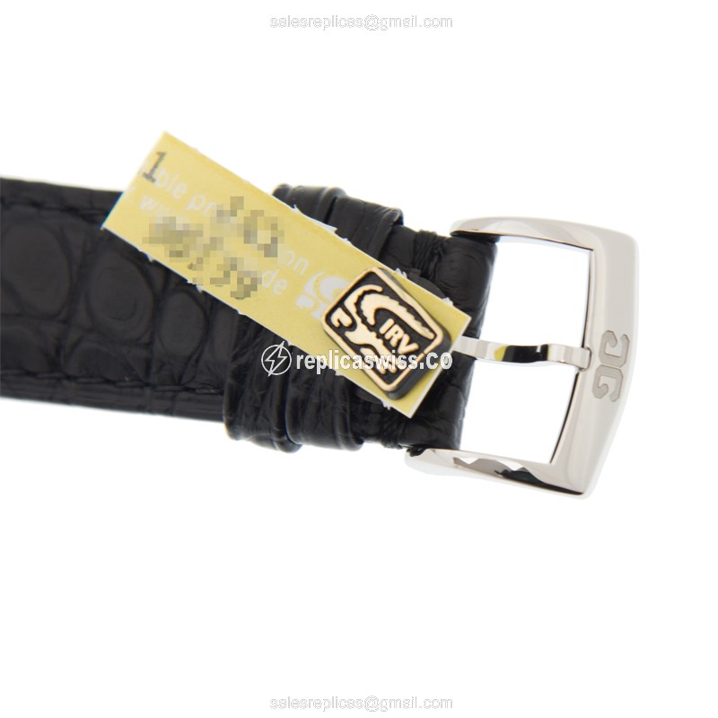 Glashutte Senator Sixties Replica - Automatic - Black Dial - Steel Case - Alligator Black Strap - View 4