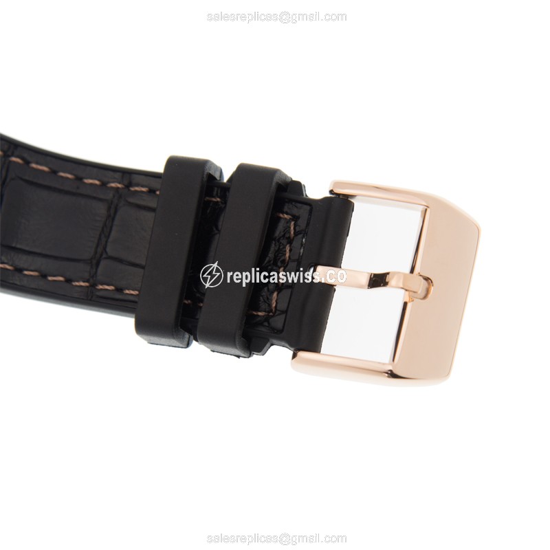 Franck Muller V 41 SC DT 5N.NR Vanguard - Auto - 18kt Rose Gold - Black Dial - Alligator Black Buckle - View 4