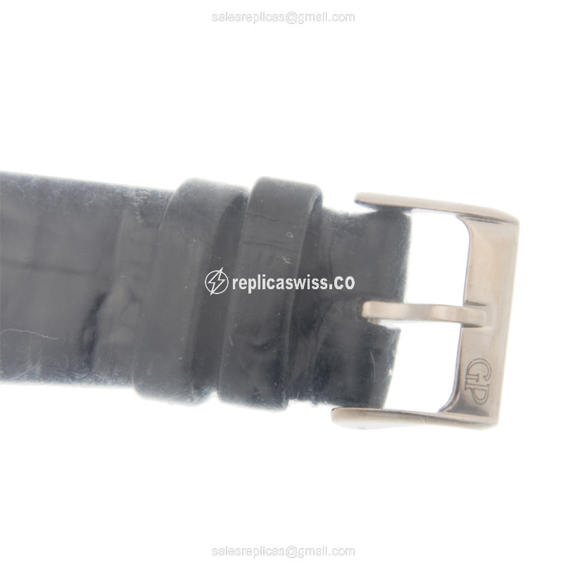Girard Perregaux 1966 Replica - Automatic - 18kt White Gold - Black Dial, Alligator Strap - View 4