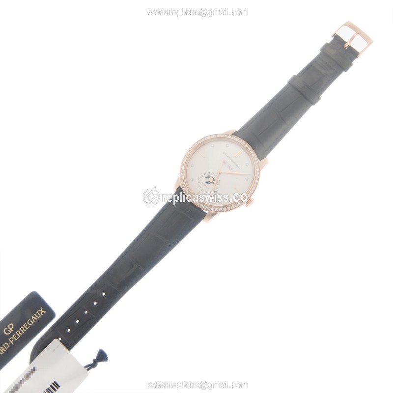 Girard Perregaux 1966 Replica - Automatic - Rose Gold - Diamond - White Dial - View 2