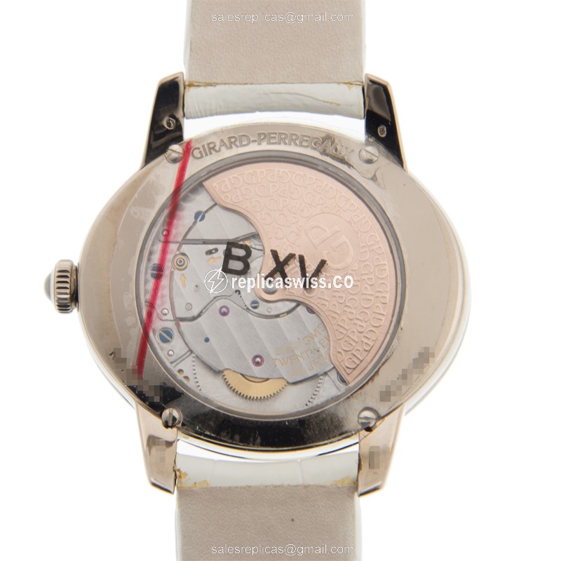 Girard Perregaux 80484-53-761-BK7A CATS EYE - Auto - Steel Case - White Dial - Alligator Strap - View 3