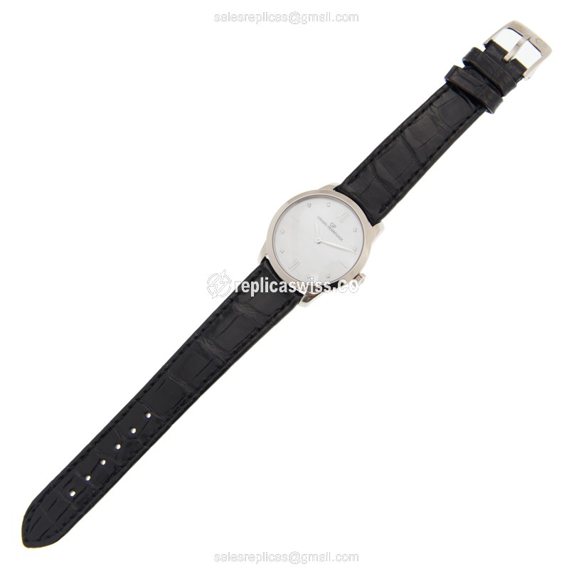 Girard Perregaux 1966 Replica - Automatic - 18kt White Gold - White Dial - Alligator Strap - View 2