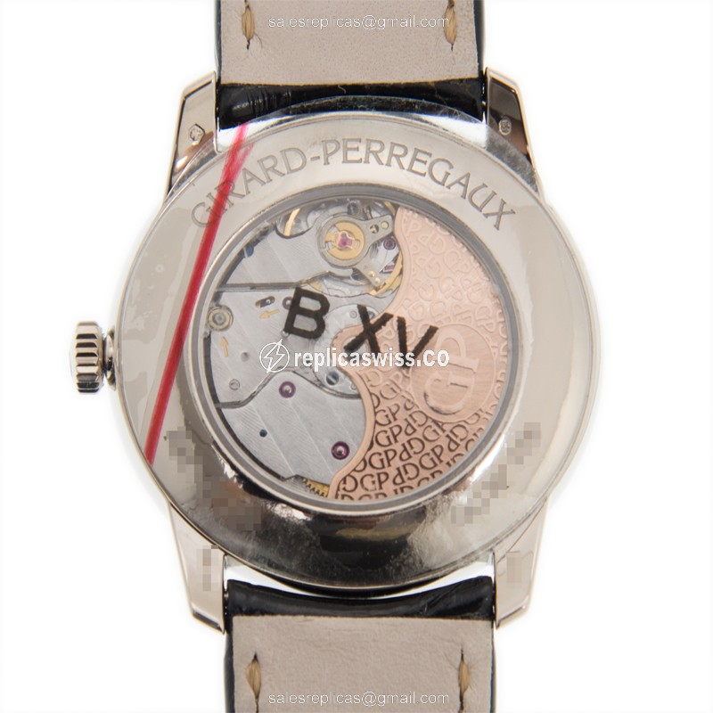 Girard Perregaux 1966 Replica - Automatic - 18kt White Gold - White Dial - Alligator Strap - View 3