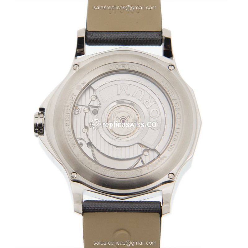 Corum Admirals Cup Replica - Automatic - Steel Case - Gray Dial - Grey Satin Strap - View 3