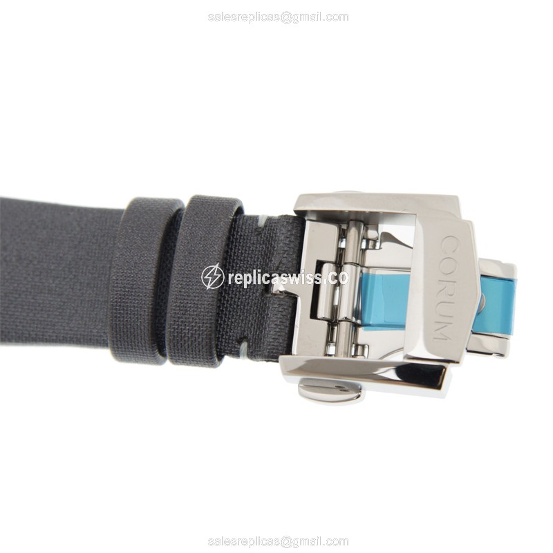 Corum Admirals Cup Replica - Automatic - Steel Case - Gray Dial - Grey Satin Strap - View 4